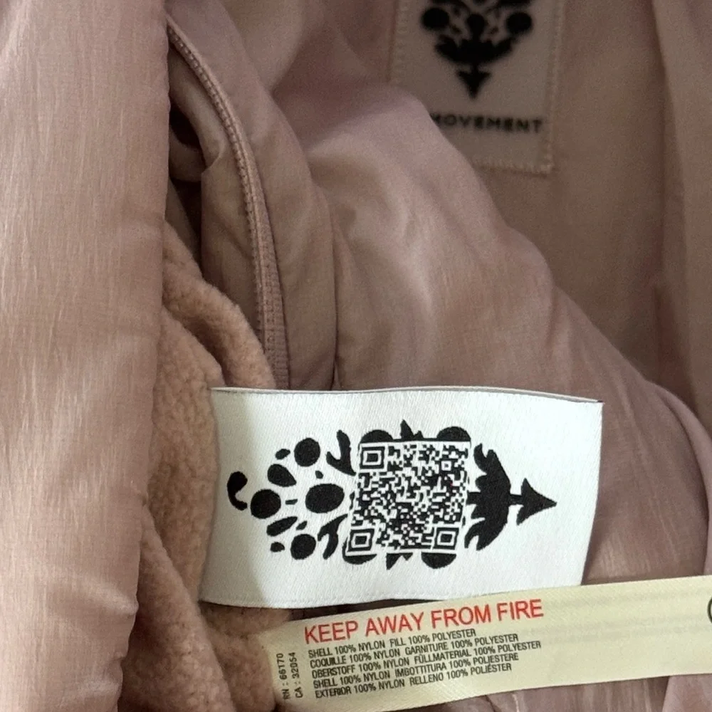 Free‎ People Movement Like a Dream Reversible Puffer in Mauve Winter Jacket Sz M